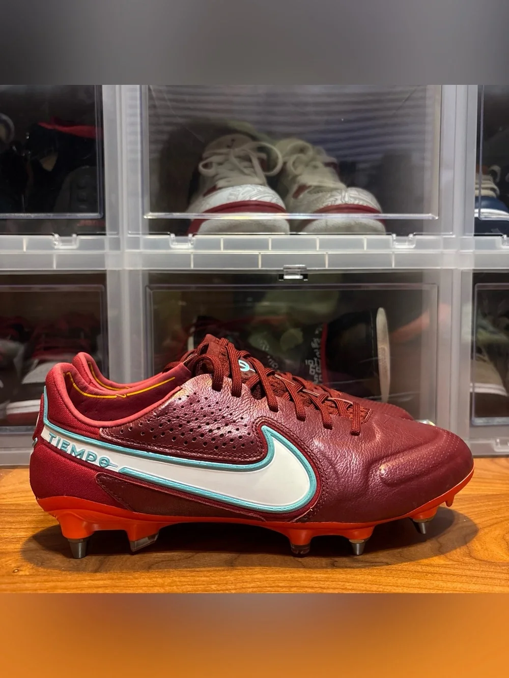 Nike Tiempo Legend 9 Elite SG Pro DJ8039-617 TeamRed Kangaroo Soccer Cleat Sz 7M